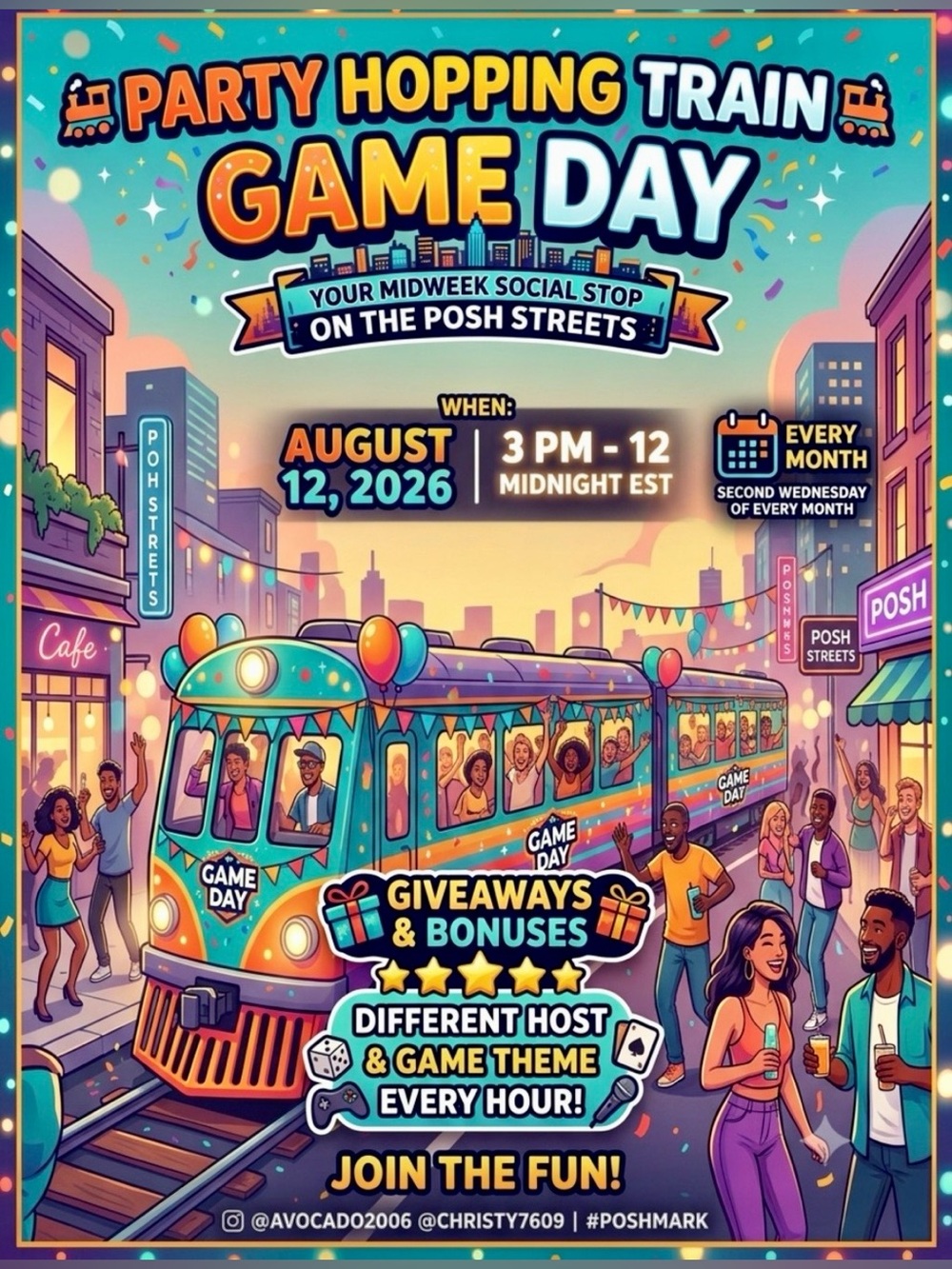 Party Hopping Train - GAME DAY- August 12th - Picture 1 of 5